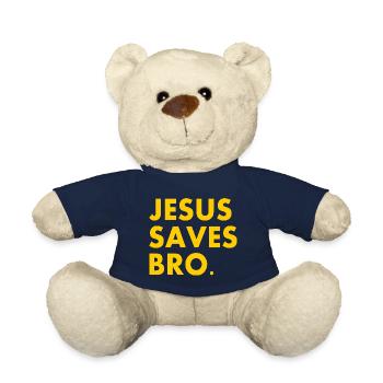 Jesus saves bro - Nounours - bleu marine - Devant