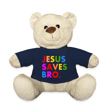 Jesus saves bro - Nounours - bleu marine - Devant