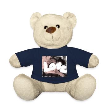 Love Love Design Abstract Modern - Teddy Bear - french navy - Front