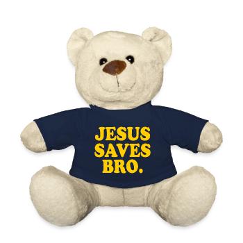 Jesus saves bro - Nounours - bleu marine - Devant