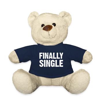 Finally Single - Teddy Bear - french navy - Front