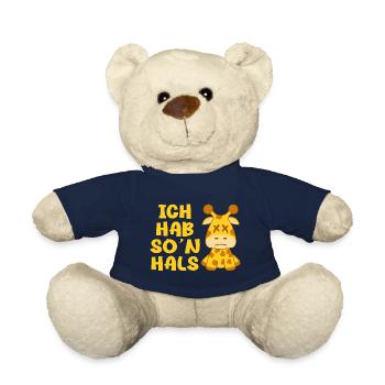 Ich hab so'n Hals Choleriker Giraffe Geschenk - Teddy - French Navy - Vorne