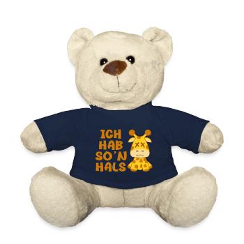 Ich hab so'n Hals Choleriker Giraffe Geschenk - Teddy - French Navy - Vorne