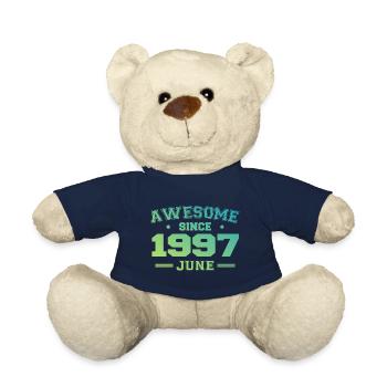 June 1997 Birthday Year 1997 June Gift 1997 - Teddy Bear - french navy - Front