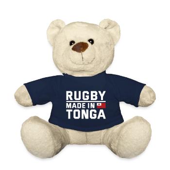 Rugby fabriqué à partir de Tonga Rugby - Nounours - bleu marine - Devant