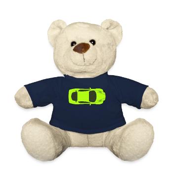dragster racer automotive car racing car4 - Teddy Bear - french navy - Front