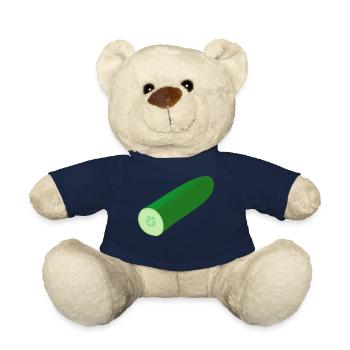 cucumber cucumbers veggie vegetable - Teddy Bear - french navy - Front
