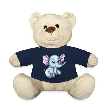 Süßer glücklicher Elefant Baby - Teddy - French Navy - Vorne