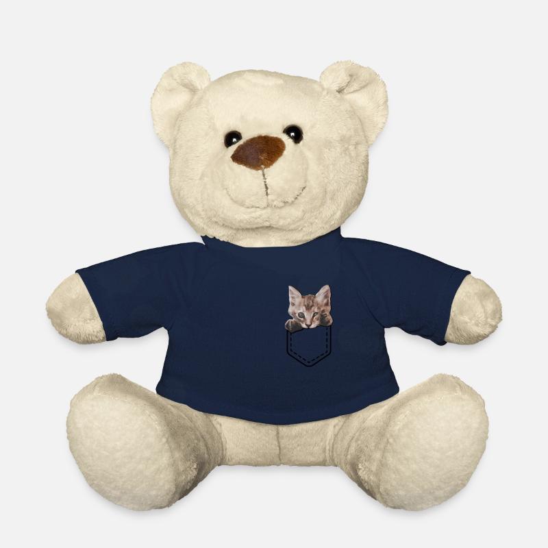 Katzen Katzendame Katzenfreund Katzengesicht - Teddy - French Navy