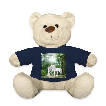 Merveilleuse fée avec licorne - Nounours - bleu marine - Devant