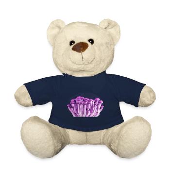 Purple Mushrooms - Teddy Bear - french navy - Front