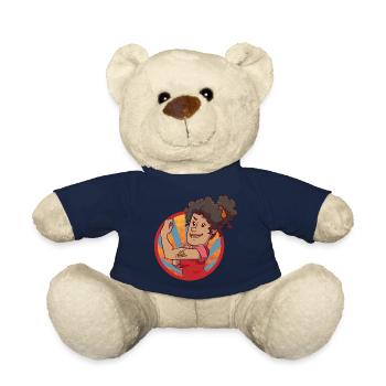 Girl Frauen Power Bizeps Kraft Geschenk - Teddy - French Navy - Vorne