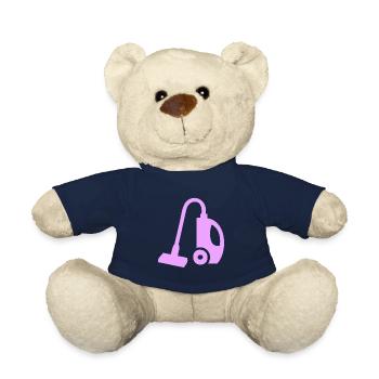 Einnrosa Staubsauger saugt den Teppich - Teddy - French Navy - Vorne
