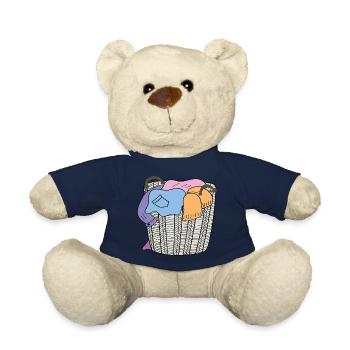 clothes basket - Teddy Bear - french navy - Front