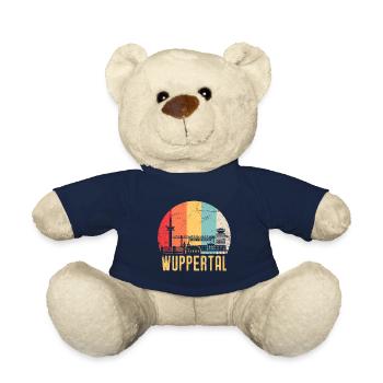 Wuppertal Skyline Silhouette 80er Retro Vintage - Teddy - French Navy - Vorne
