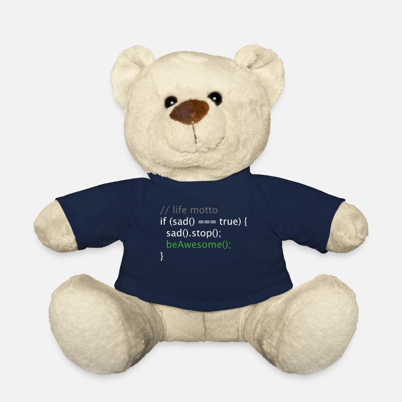 Informatique Nerd Geek programmeur lebensmotto - Nounours - bleu marine