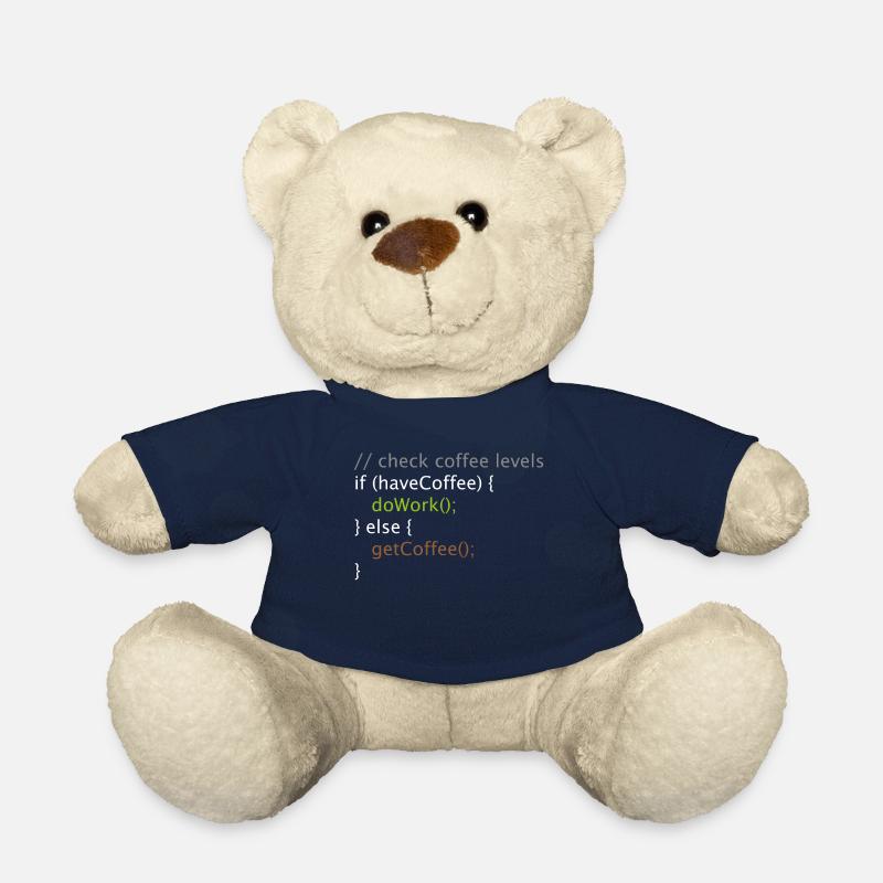 Informatique Nerd Geek programmeur café travail - Nounours - bleu marine