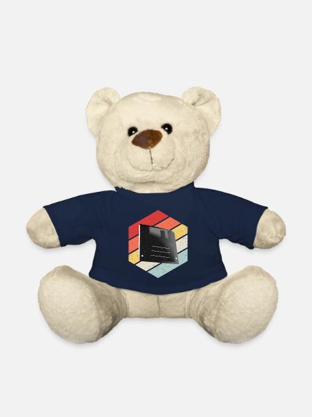 Disquette Floppy Disk - Nounours - bleu marine