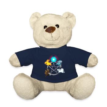 Alchemy elements fire air water earth soul - Teddy Bear - french navy - Front