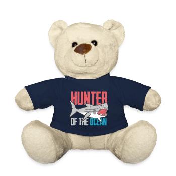 Requin - cadeau de océan de chemise de vacances de plage - Nounours - bleu marine - Devant