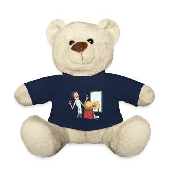 Hairdresser cutting, combing, laying - Teddy Bear - french navy - Front
