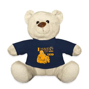 I have the body of a God Buddha design - Teddy Bear - french navy - Front