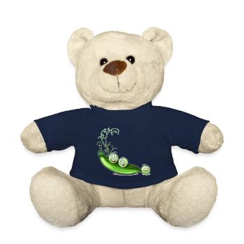 Erbsen Bohnen Humor - Teddy - French Navy - Vorne