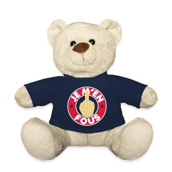 Je m'en fous - Nounours - bleu marine - Devant