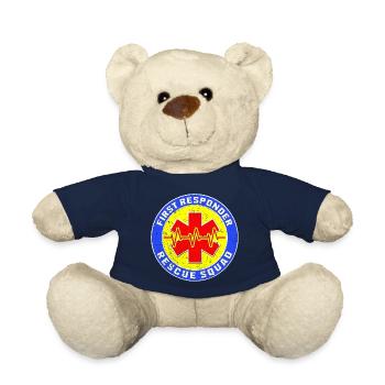 Cool round first responder motif - Teddy Bear - french navy - Front