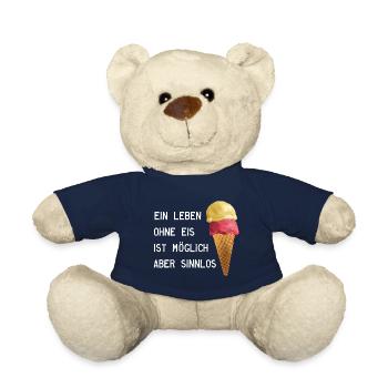 Ice cream - Leben ohne Eis ist sinnlos - Teddy - French Navy - Vorne