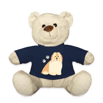 Heureux, chien bichon havanais - Nounours - bleu marine - Devant