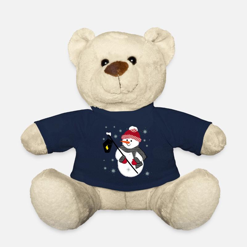 Weihnachtsmotiv Schneemann - Teddy - French Navy