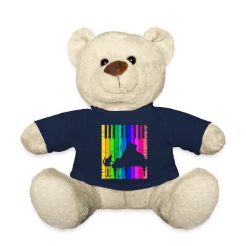 Piano grand piano musical cat kitten music - Teddy Bear - french navy - Front