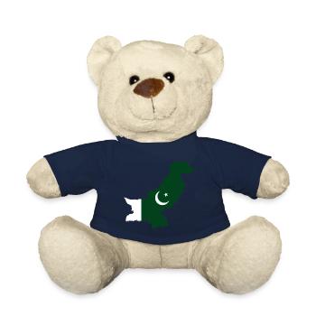 Pakistan flag map flag - Teddy Bear - french navy - Front