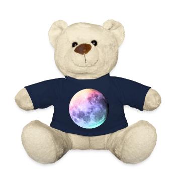 Mond in Pastell Regenbogen - Teddy - French Navy - Vorne