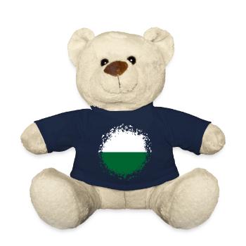 Saxony Flag Saxon Flag Ossi Holiday SN - Teddy Bear - french navy - Front