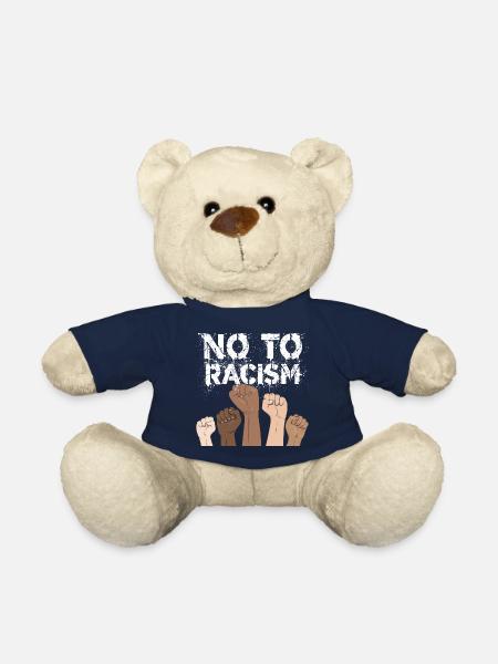 no to racism fist - gegen rassismus, stop racism - Teddy - French Navy