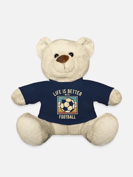 Football Sayings - Funny Football Lovers Gift - Teddy Bear - french navy