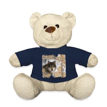kelten 9 mit wolf und triskele - Teddy - French Navy - Vorne