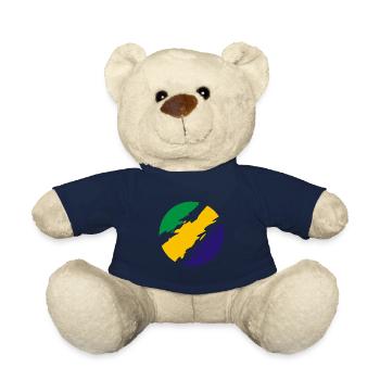 Brésil Couleurs drapeau drapeau - Nounours - bleu marine - Devant