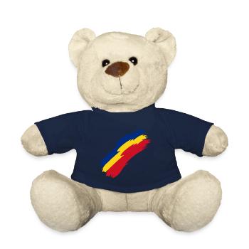 Roumanie drapeau couleurs - Nounours - bleu marine - Devant