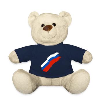 Russie drapeau couleurs - Nounours - bleu marine - Devant