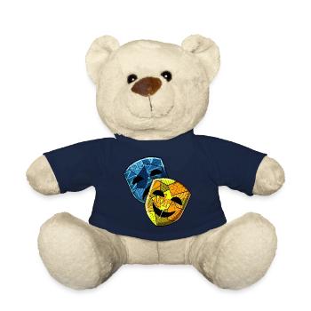 Street art masks theater - Teddy Bear - french navy - Front