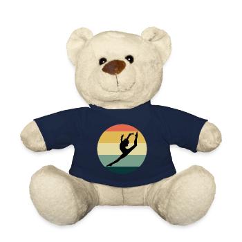 Artistic gymnastics Floor Gymnast Vintage Retro - Teddy Bear - french navy - Front