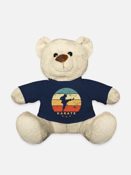 KARATE - Kind macht Karatekick - Retro Kampfsport - Teddy - French Navy