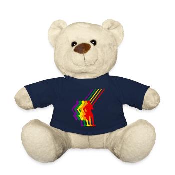 Pole Vault Vaulting Jumping Colorful Athletics - Teddy Bear - french navy - Front