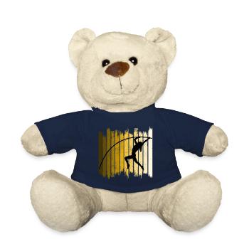 Pole Vault Vaulting Jumping High Jump Athletics - Teddy Bear - french navy - Front