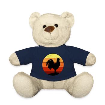Amateur de poulet Aviateur Élevage Vintage Rétro - Nounours - bleu marine - Devant