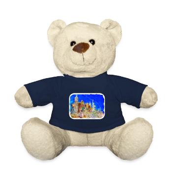 Las Vegas Usa Aquarelle Sketch Painting - Nounours - bleu marine - Devant