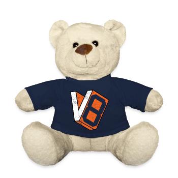 V8 cylinder engine design for muscle car fans - Teddy Bear - french navy - Front